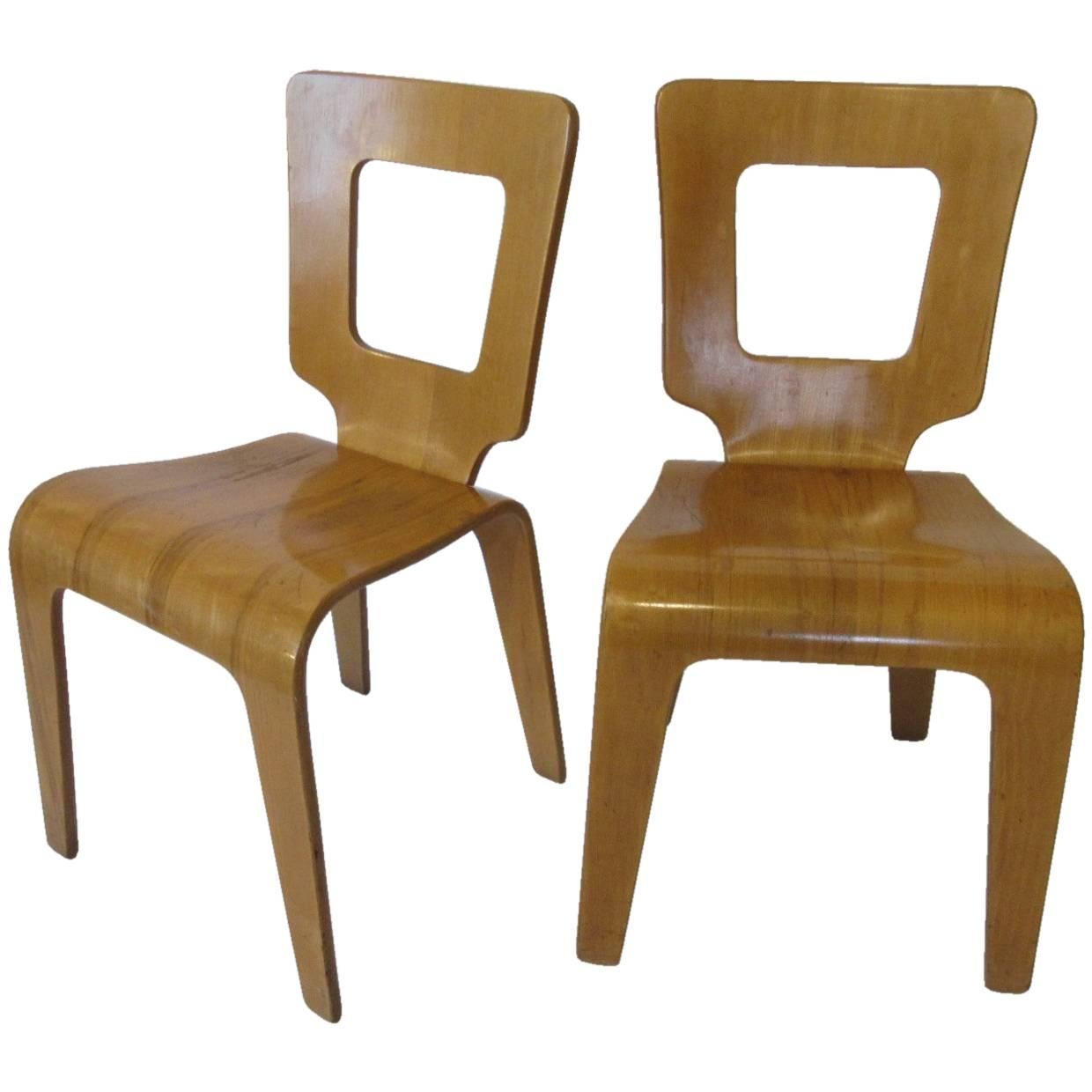 Thaden Jordan Eames Styled Molded Plywood Side Chairs