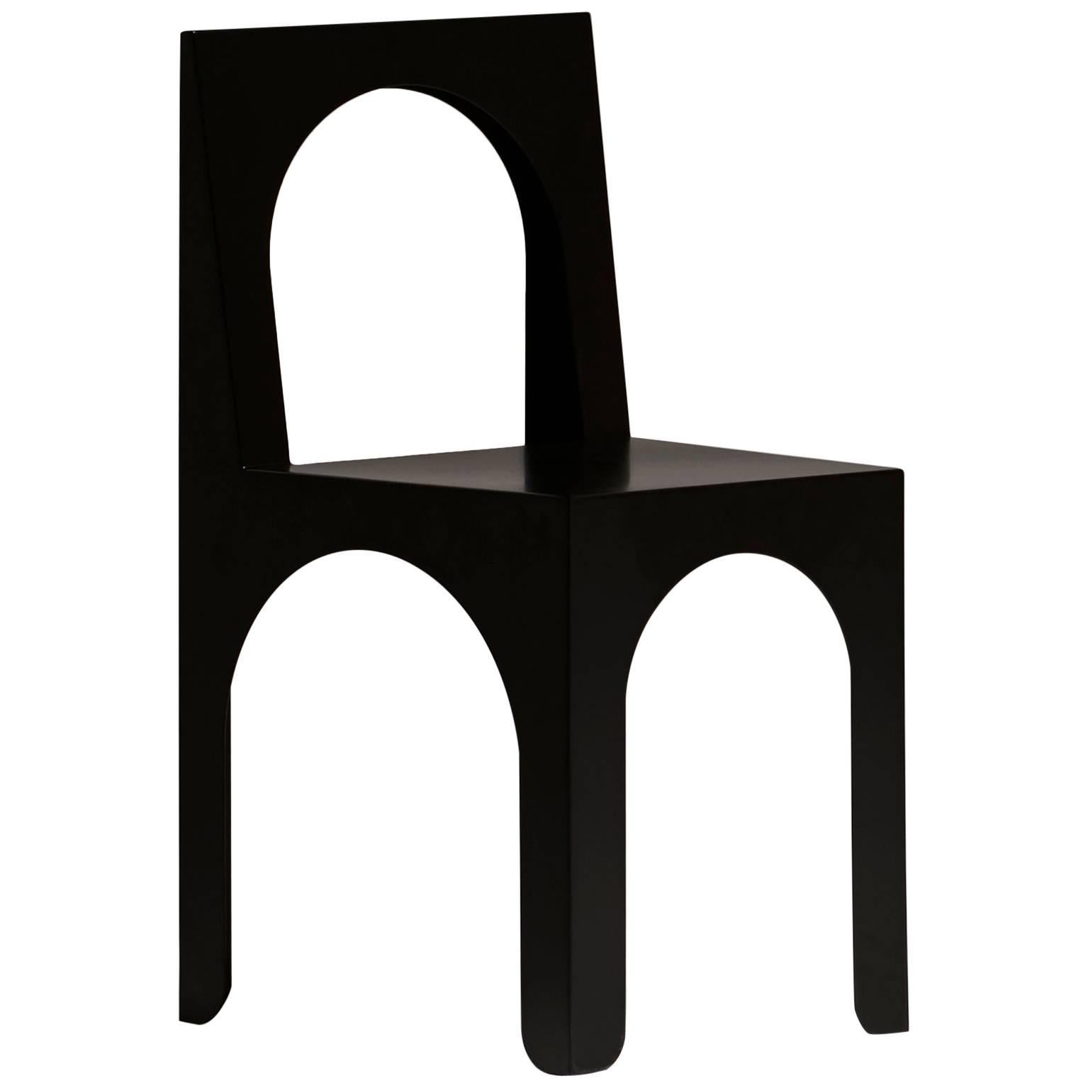 Claudia Child Chair Designed by Arquitectura-G in Black Powder-Coated Steel For Sale