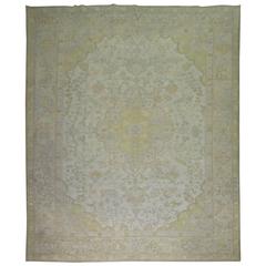 Antique Turkish Oushak Rug 12