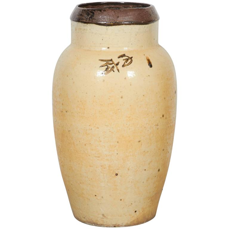 Tall Antique Chinese Ceramic Wine Jar, circa 1850 at 1stDibs