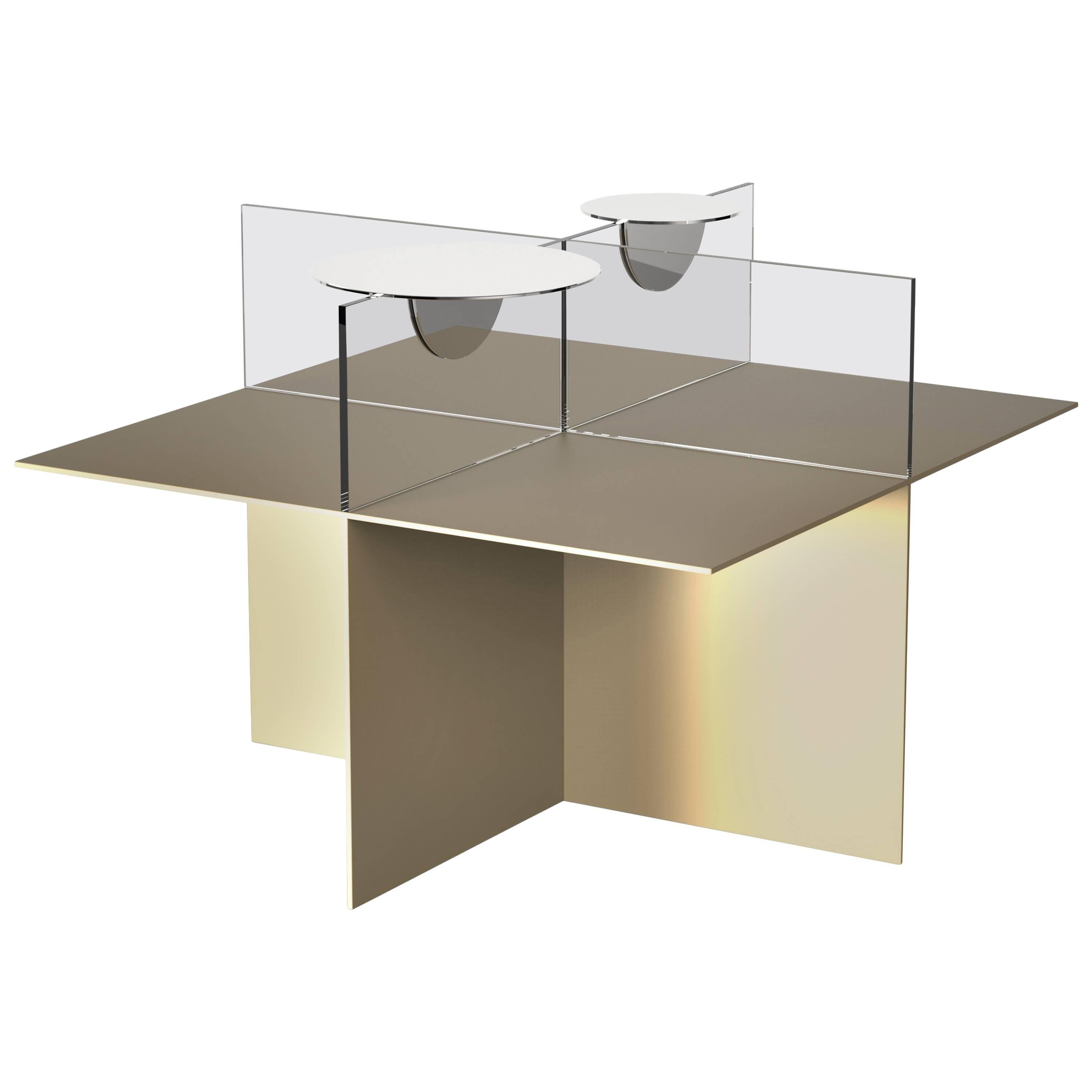 Francesco Librizzi Driade "Still Life" Square Table Upper Element in Glass, 2017