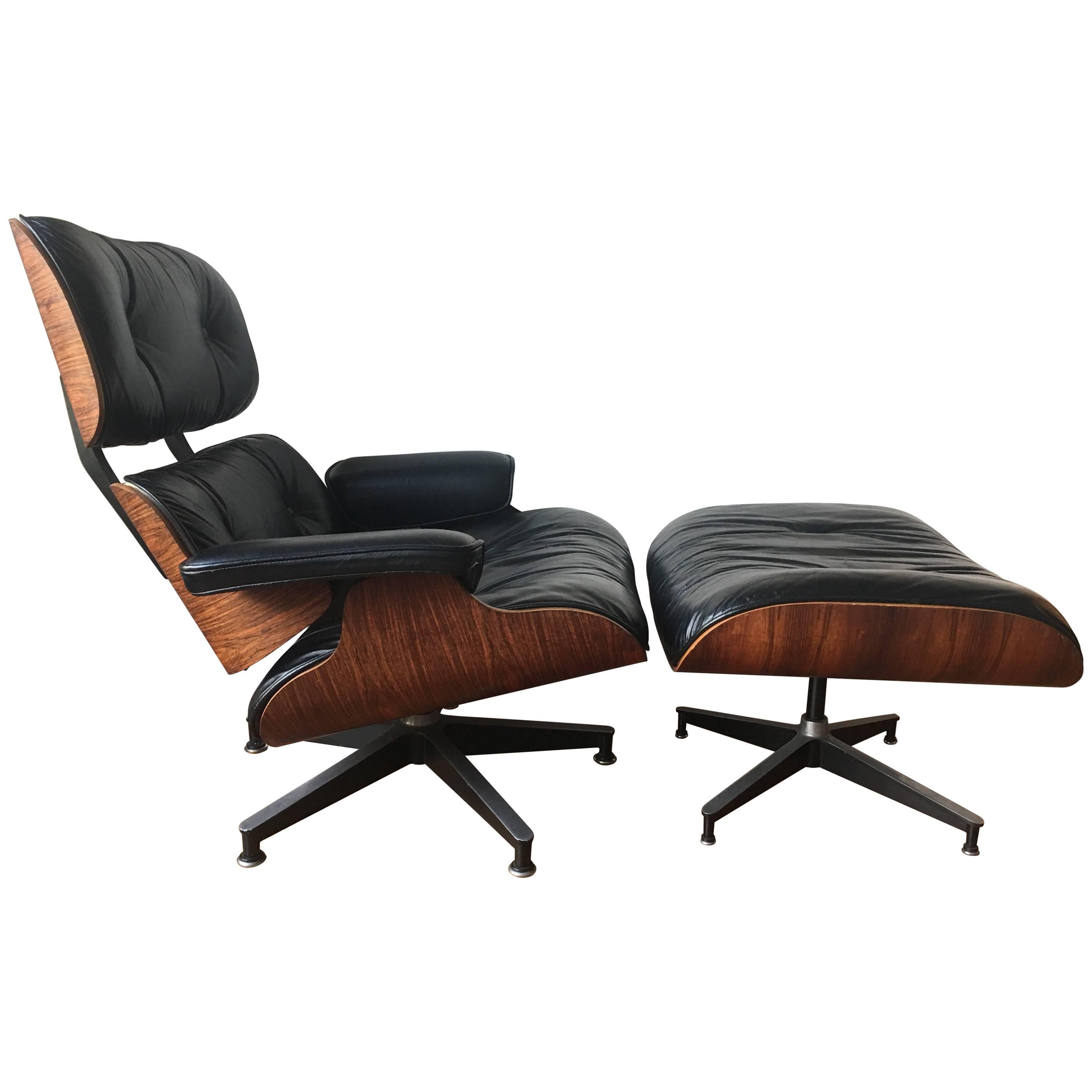 Herman Miller Eames Rosewood Lounge Chair and Ottoman