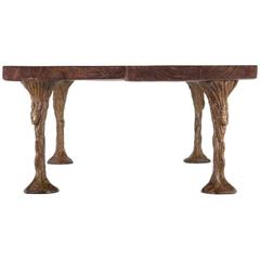Splendid Bronze Caryatid Dining Table by Jean Bilquin for P. Tendercool 11