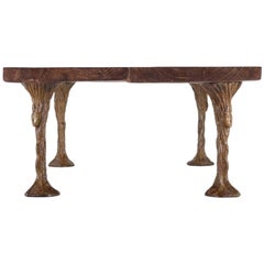 Artist Collaboration Bronze Dining Table by Jean Bilquin for P. Tendercool