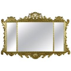 19th Century Giltwood over Mantle Mirror