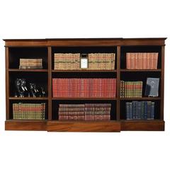 Large Mahogany Open Bookcases