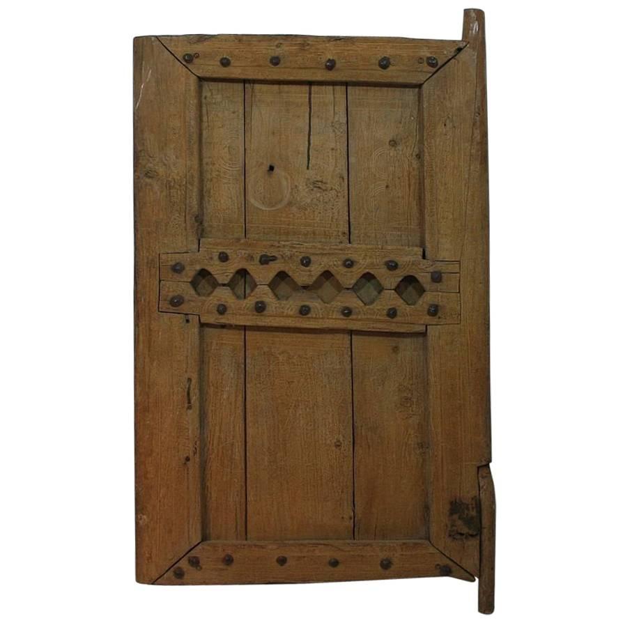 19th Century Primitive Moroccan Wooden Door