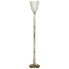Exceptional Glass Floor Lamp with Glass Shade by Barovier 8