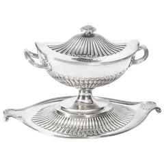 Antique Paul Storr Sterling Silver Soup Tureen and Stand, 1794