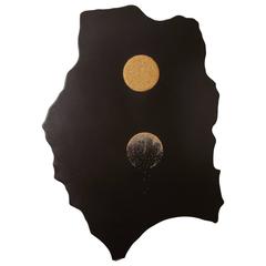Revealing Something New, Gold Embroidered Textile Art by Anita Carnell 1