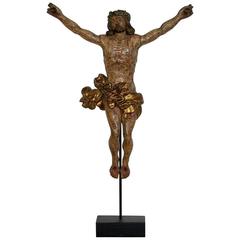 18th Century, Italian Carved Wooden Christ