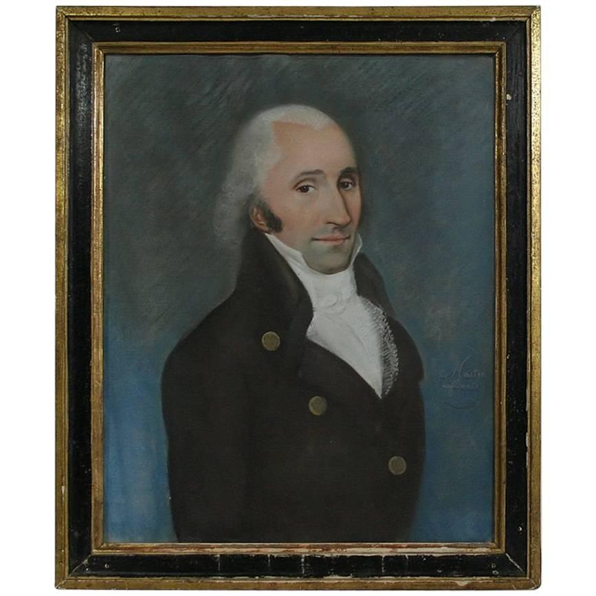 Early 19th Century, French Pastel Portrait of a Gentleman