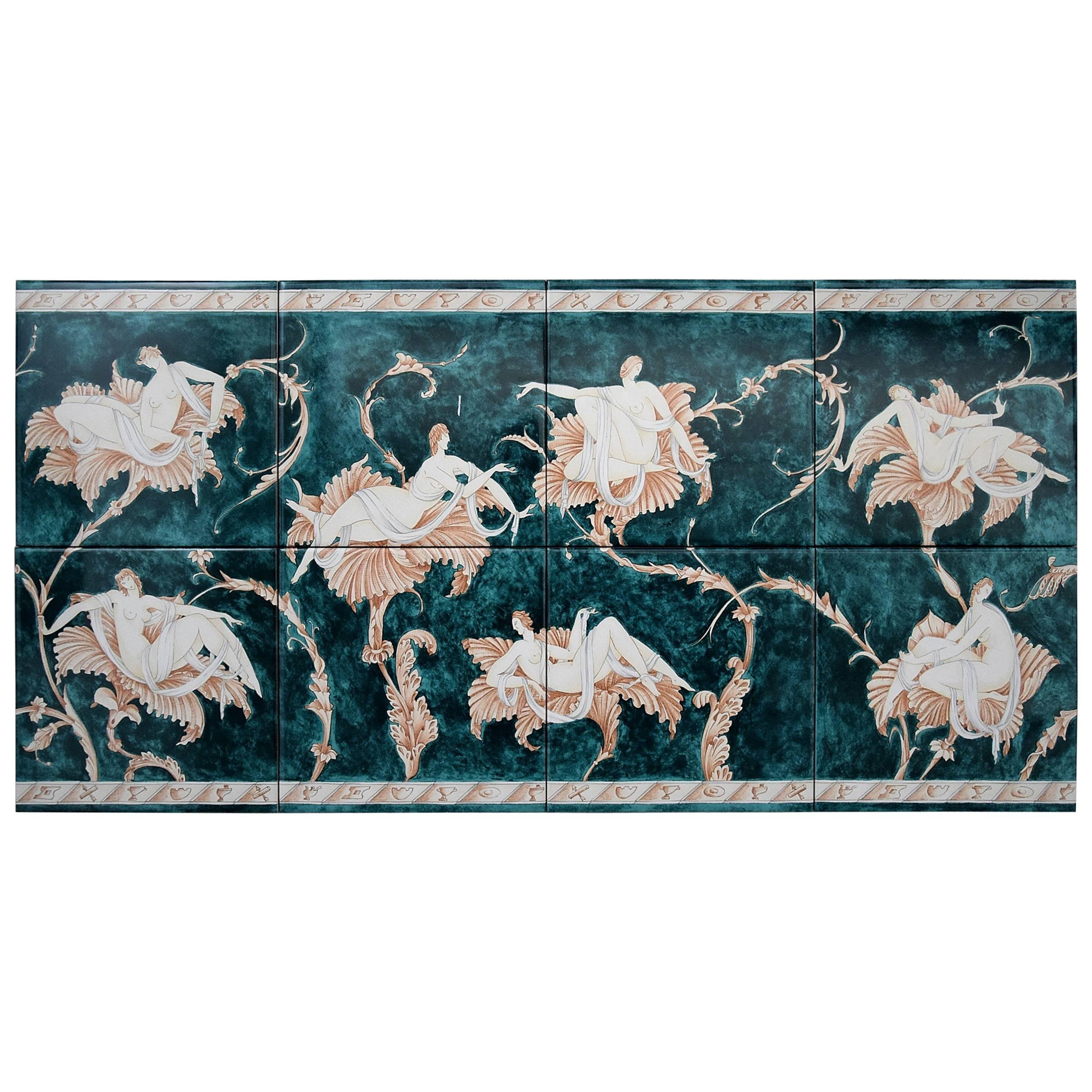 Ceramic Tiles with "Le Donne Sui Fiori" Designed by Gio Ponti