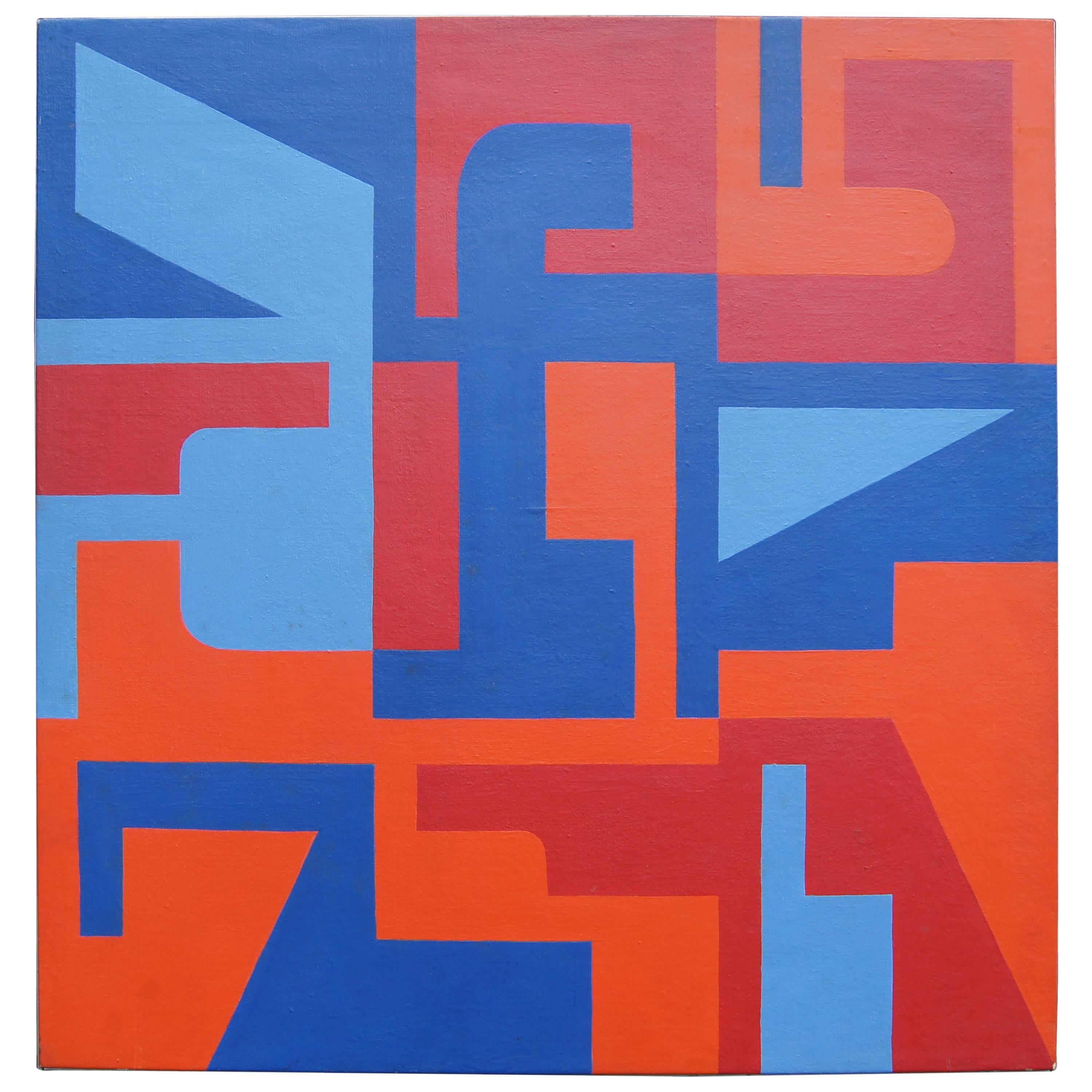 Abstract Painting by Norman Ives, 1969