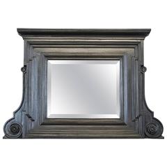 19th Century Cast Iron Overmantle Mirror by Thomas Elsley