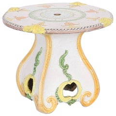 Vintage Italian Majolica Side Table