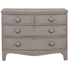 Painted Sheraton Bowfront Chest of Drawers, circa 1870