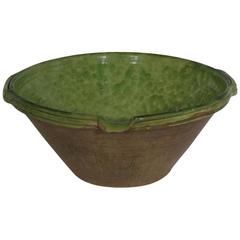 Original 19th Century, French Glazed Terracotta Tian or Bowl 3