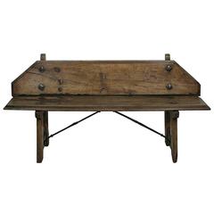 18th Century Spanish Baroque Style Wooden Bench
