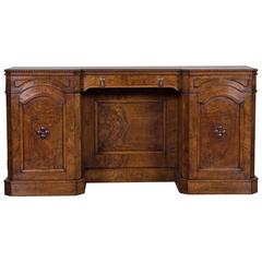 Antique English Pollard Oak Sideboard Buffet Credenza, circa 1865