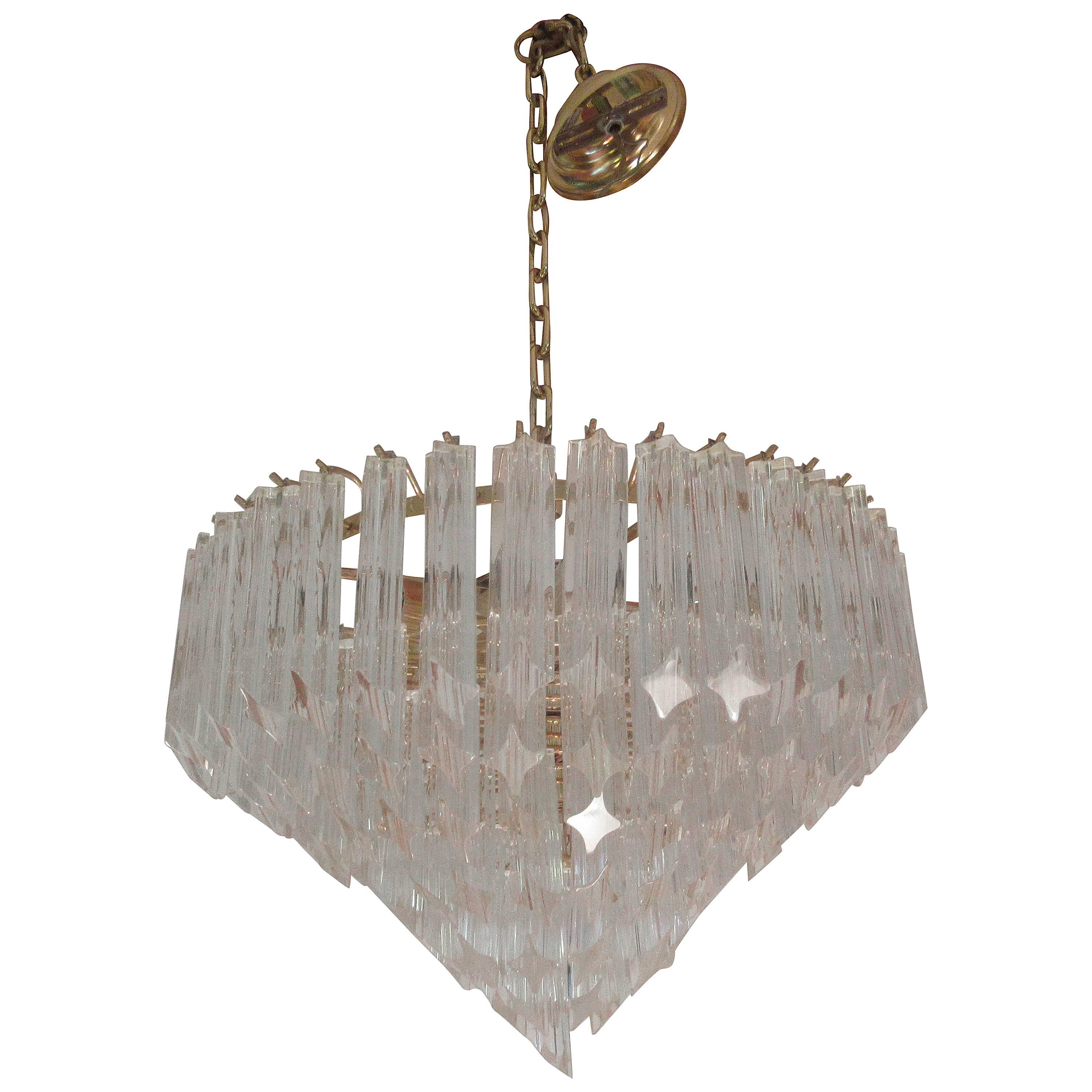 Large Seven-Tiered Venini Chandelier For Sale
