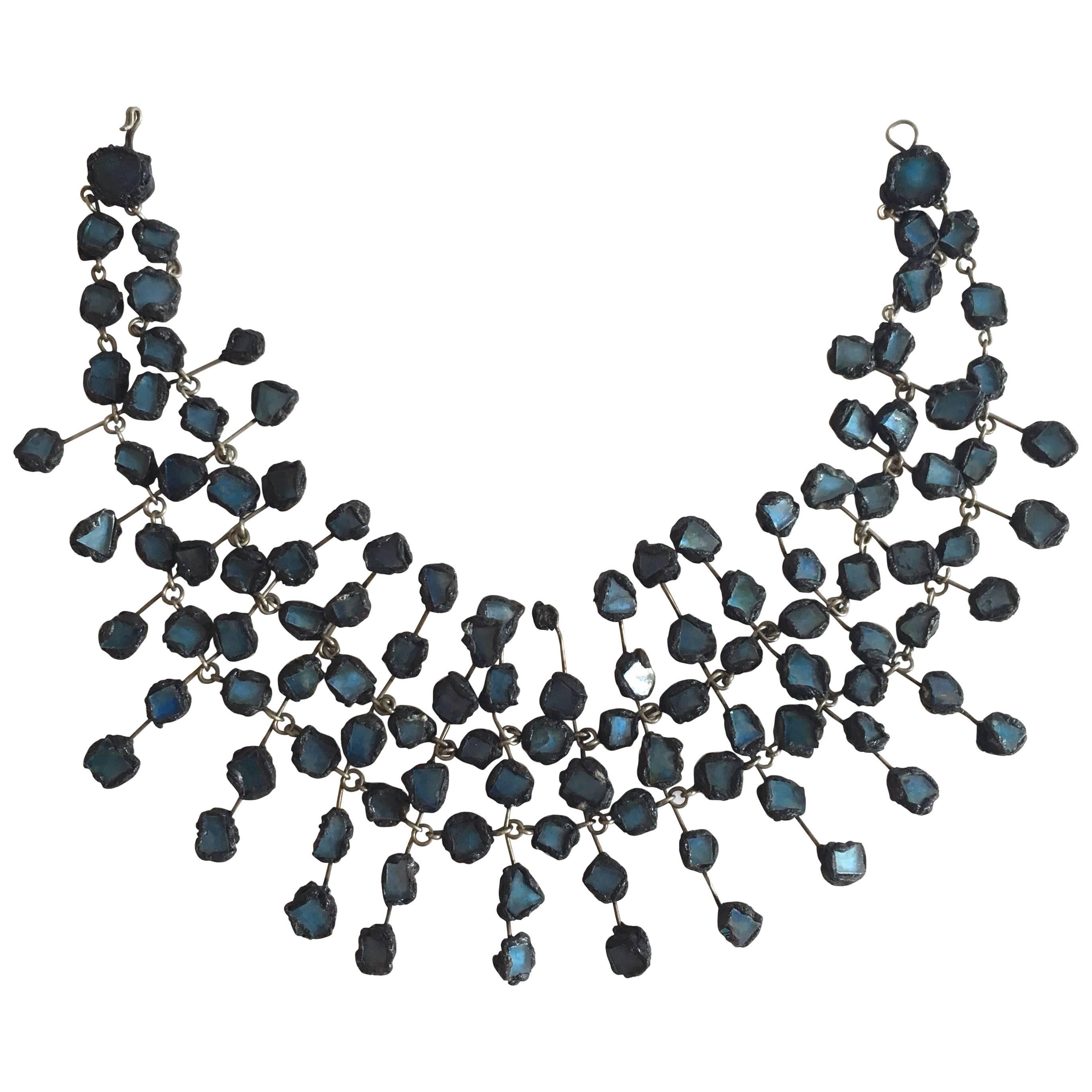 Line Vautrin Blue Talosel Necklace For Sale