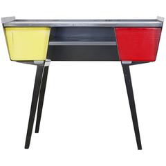 Dutch Metal Writing Desk Jean Prouvé Style 1950s 9