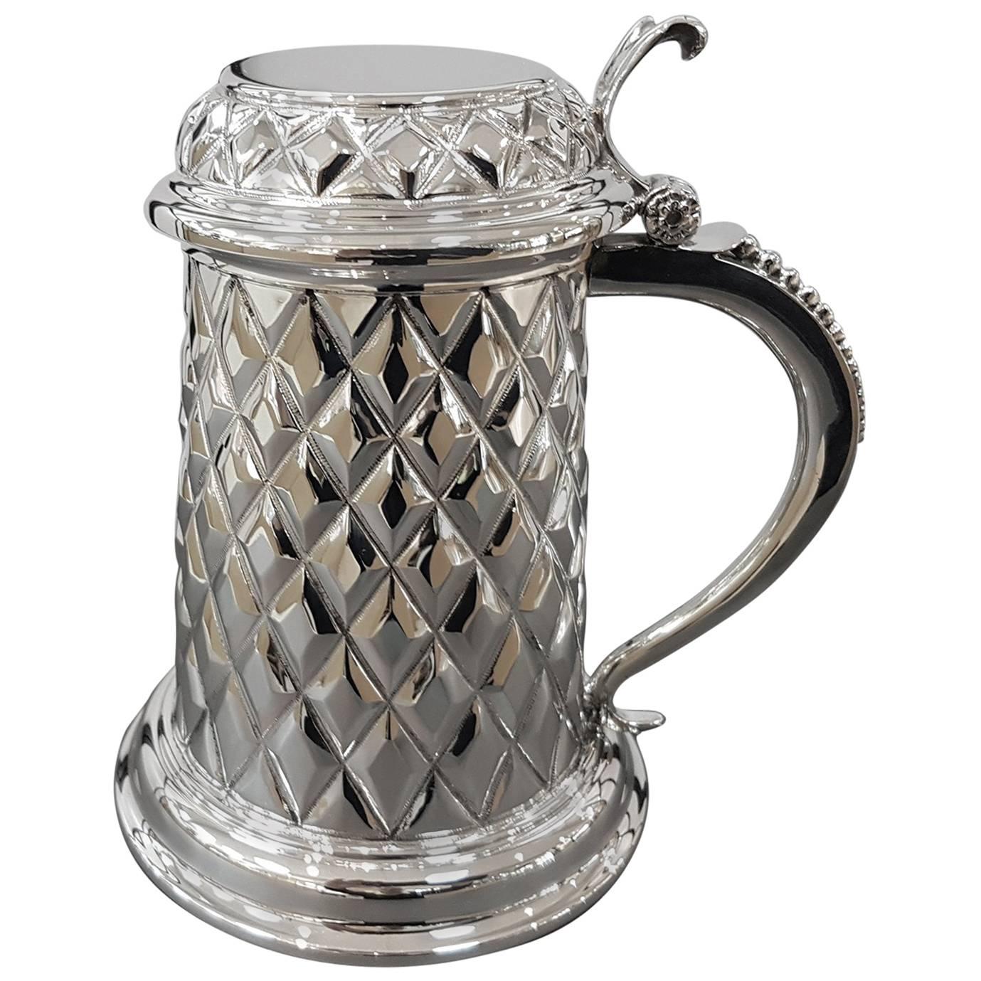 20th Century Italian Silver Tarkard, worked as Italian artisan tradition