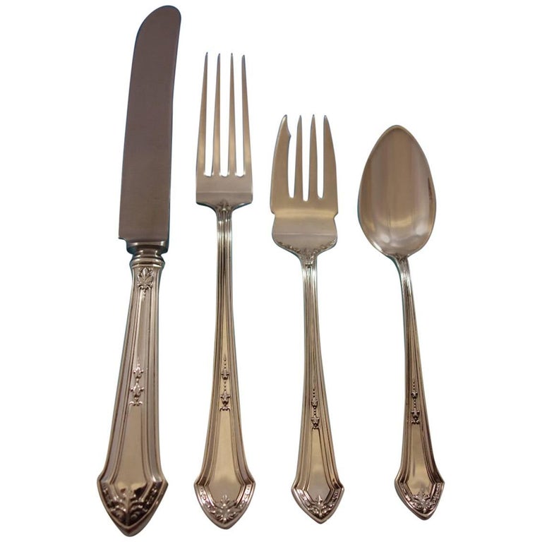 Lenox by Durgin Sterling Silver Flatware Set for 12 Service 52 Pieces