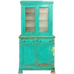 Antique Big Green Buffet Cabinet, France, 1930s