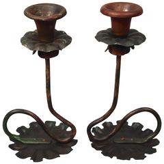 Pair of 1920s Spanish Revival Candlesticks