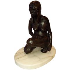 Michael Naranjo Bronze, Nude Woman, Signed and Dated 1970