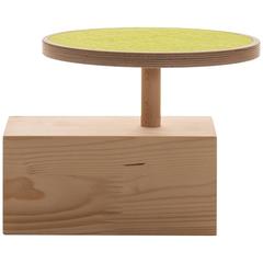 Adjustable Green Claus Child Stool by Sirch and Bitzer in Spruce and Felt