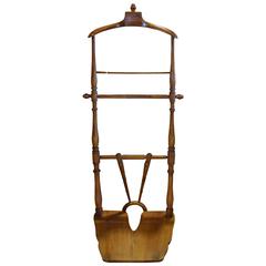 Antique Italian Wood Valet Stand