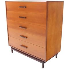 Five Drawers Two Tone High Chest 4