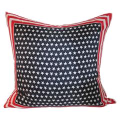 Monumental Patriotic Silk Escada Scarf Pillow 7