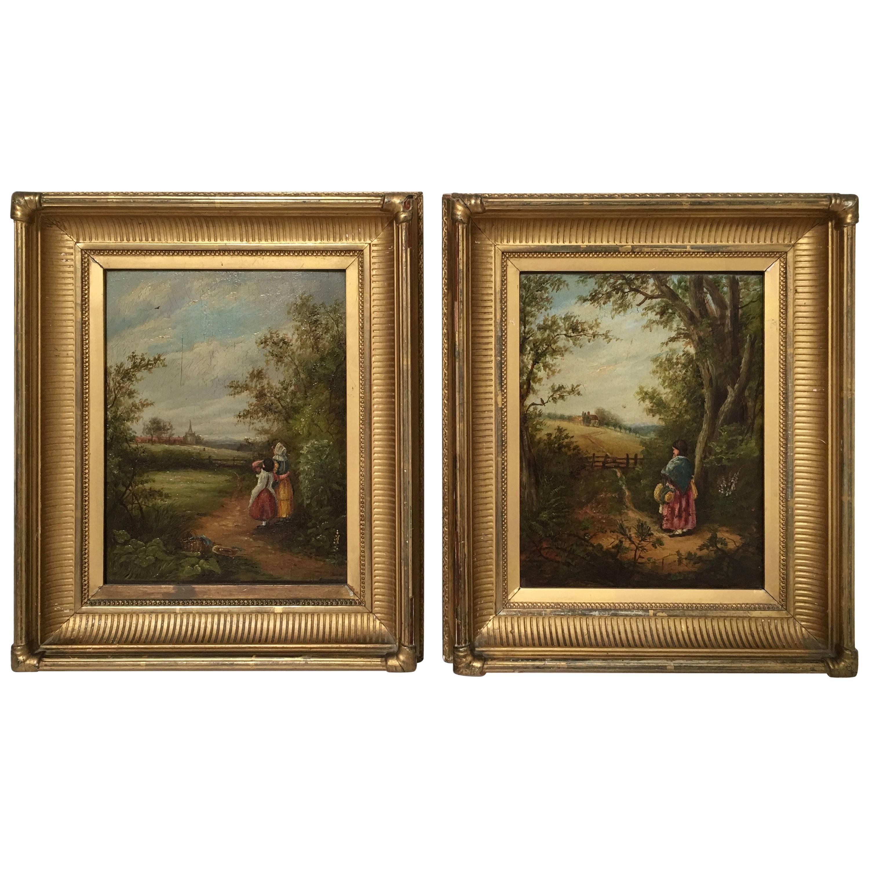 Pair of 19th Century, French Paintings