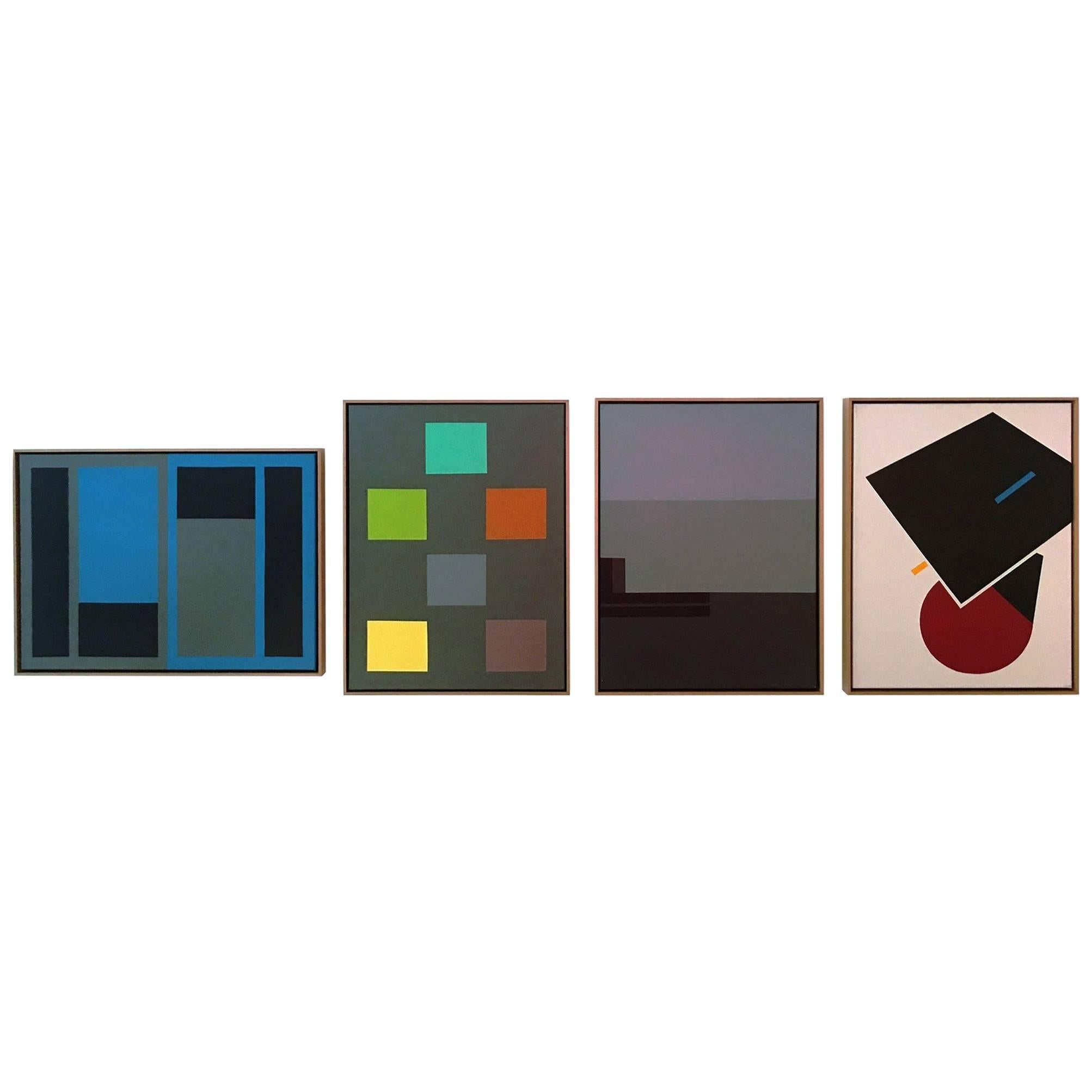 Group of Four Oil Paintings by Fred Rubik