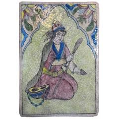 Vintage Ceramic Persian Tile