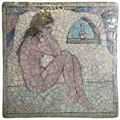 Vintage Ceramic Persian Tile