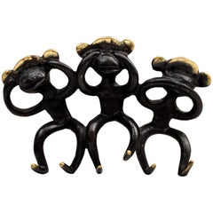 Rare Walter Bosse Key Hanger Monkeys