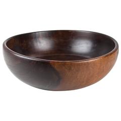 1960s Danish Hand Moulded Sculptural Rosewood Bowl in Two Colors 3