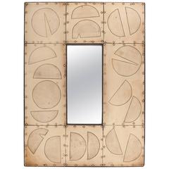 Mid-Century Brass Mirror by Blazy 1