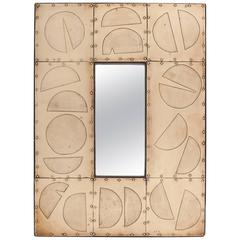 Mid-Century Brass Mirror by Blazy