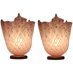 Pair of Handkerchief Lamps Murano, 1970 VeArt