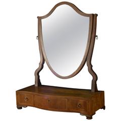 19th Century Mahogany Dressing Table Mirror