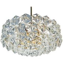 Signed Extra Large Gilt Metal Crystal Glass Five-Tier Chandelier by Kinkeldey 4