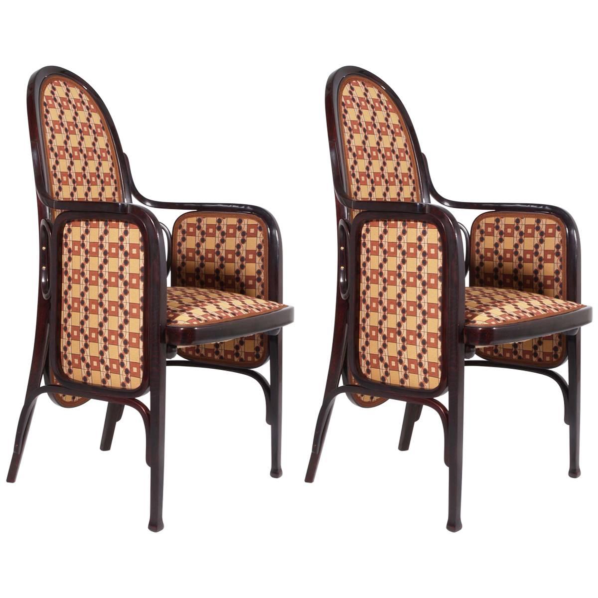 Two Bentwood Armchairs by Thonet, Vienna, 1900