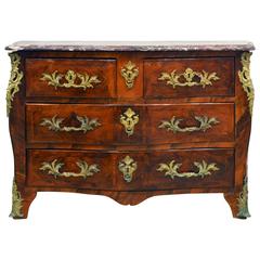 18th Century Louis XV Ormolu-Mounted Marble-Top Kingwood Commode 3