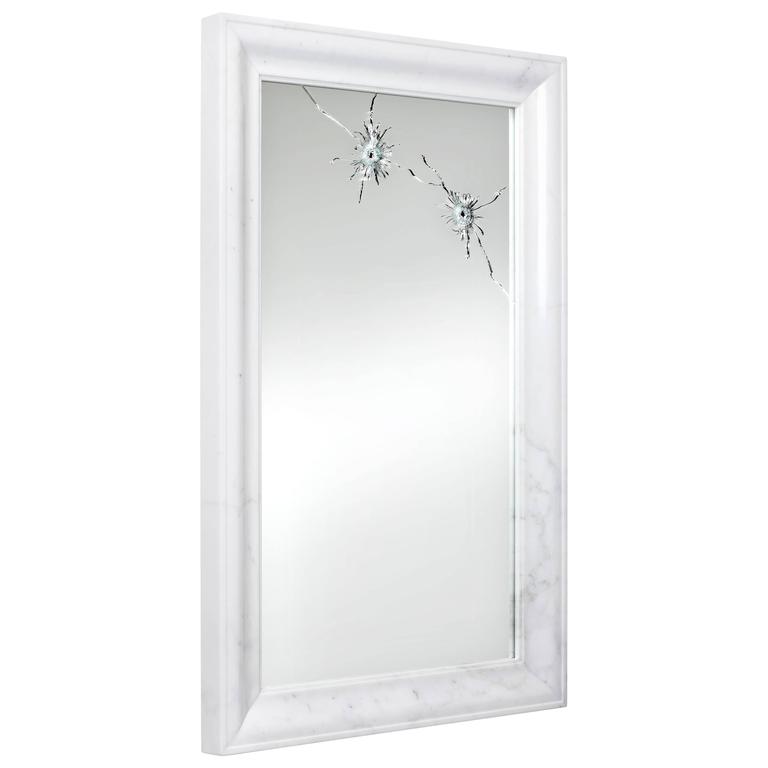 Mirror White Marble Frame Italy Barberini Gunnell For Sale at 1stdibs